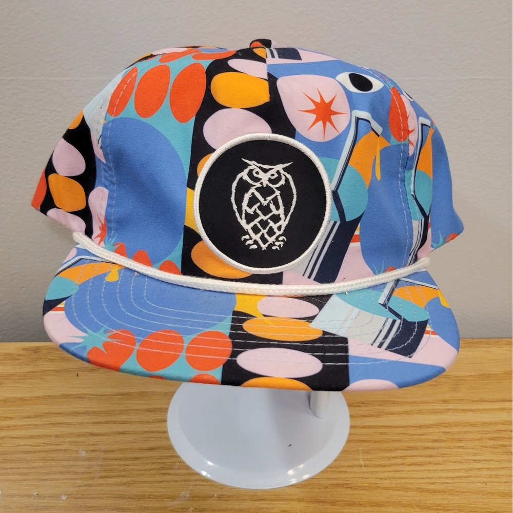 Night Shift Brewing Owl Rope Hat Snapback Cap Abstract Retro Brist MFG Hat